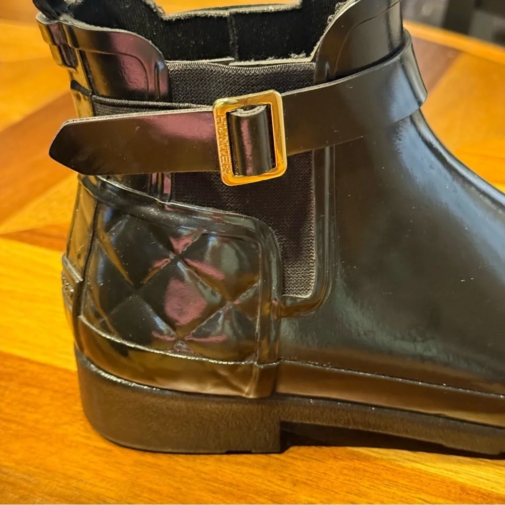 Hunter Black Women's Ankle Boots flaw